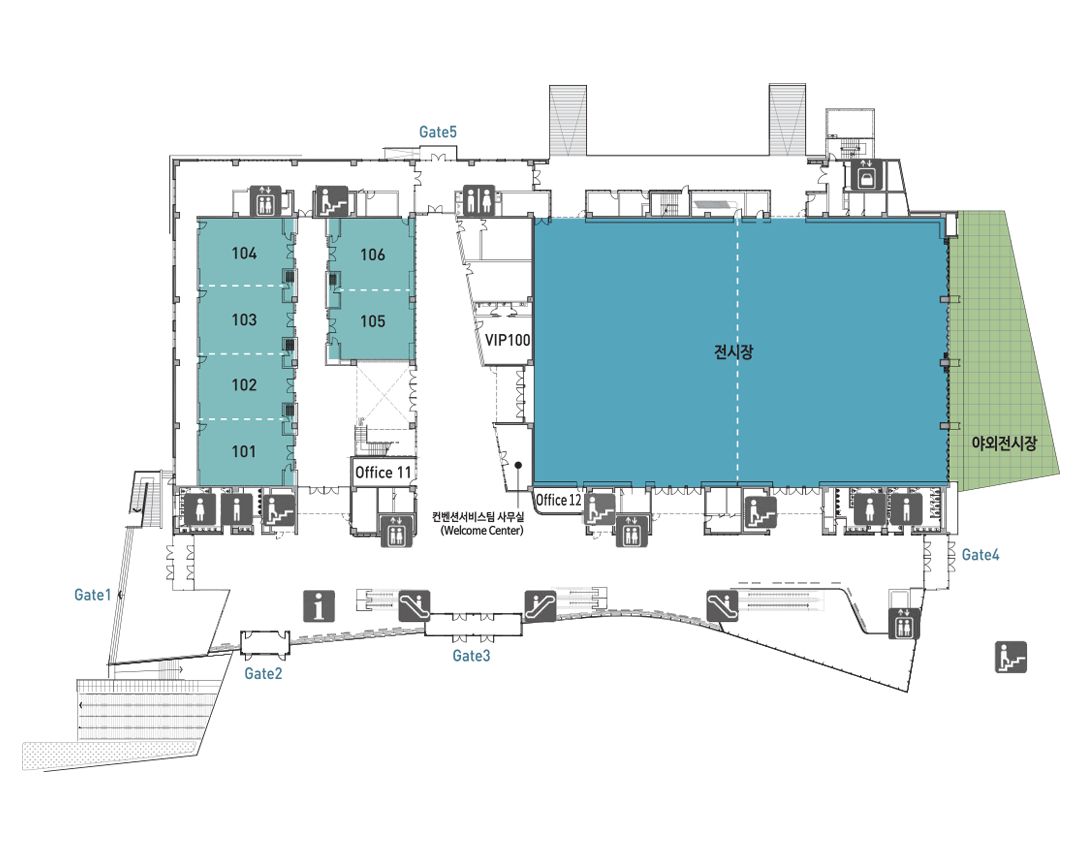 경주화벡컨벤션센터 2층 평면도입니다.  